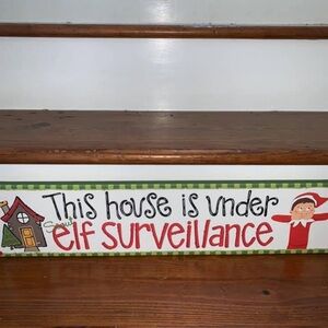 Christmas Elf on the Shelf Canvas